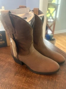 New Kids Pocono Western Boots Walnut Distressed C-1552 - Picture 1 of 4