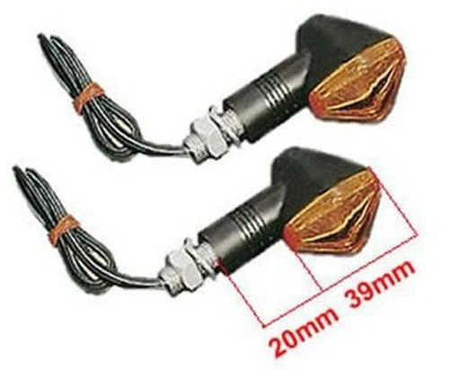 Blinker Mod. Hexagon Genehmigt Kurzwelle Schwarz (2 Stücke) - Bild 1 von 1