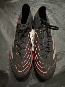 Adidas Predator Elite FG 'Core Negro/Rojo Lúcido' (Talla US 8.5) Nuevo Sin Caja - Imagen 1 de 5
