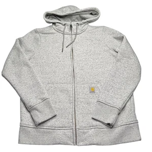 Carhartt Relaxed Fit Damen Zip Up Sweater Jacke Medium Grey Warm Taschen - Bild 1 von 5