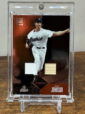 Bate Jersey Leaf Limited Randy Johnson 181 2004 doble juego usado/50 RARO HOF SSP Foto 1 de 4