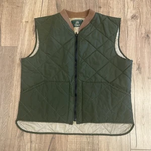 Vintage Orvis Quilted Vest Adult XL Dark Green USA Made Outdoor Hunt Hike - Picture 1 of 8