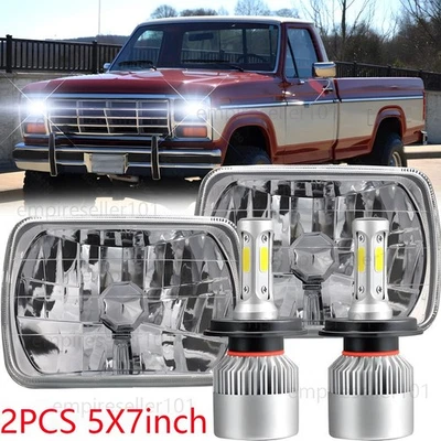 7x6" LED Headlights Hi/Lo Rectangle Sealed For Ford F 250 F 150 F 550 Super Duty - Image 1 of 4