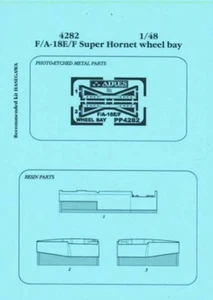 AIRES 4282 ACCESSOIRE MAQUETTE F/A-18E/F SUPER HORNET WHEEL BAY FÜR HASEGAWA BAU - Photo 1/1