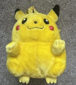 Vintage POKÉMON Official Nintendo FAT PIKACHU Plush BACKPACK 90s - Picture 1 of 6