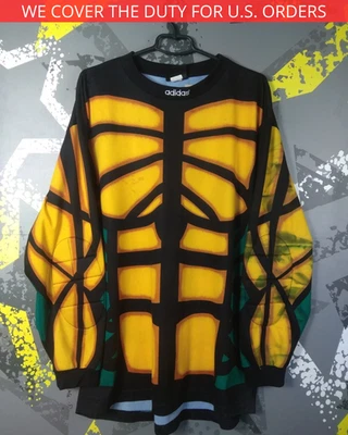 Adidas Rare Vintage Jersey Goalkeeper football shirt 1995 1996 Adidas Men L ig93 - Image 1 of 4