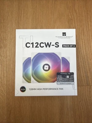 Thermalright TL-C12CW-S X3 CPU-Lüfter 120mm Weiß ARGB Gehäuselüfter, 4pin PWM Si - Bild 1 von 2