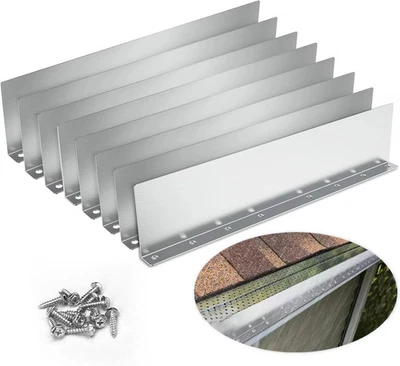 8 Pcs Gutter Valley Splash Guard,Straight Rain Diverter Roofing Gutter Guards,Ra - Image 1 of 4