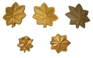 Original WWII US Army Major Oak Leaf Rank Insignia Pins Lot DR12 - Picture 1 of 2