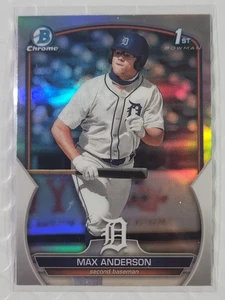 2023 Bowman Draft Chrome Max Anderson 1st Refractor #BDC-144 Detroit Tigers - Bild 1 von 2