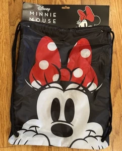 Disney Minnie was Mouse Backpack Drawstring Sling Tote Bag Gift New Authentic - Picture 1 of 4