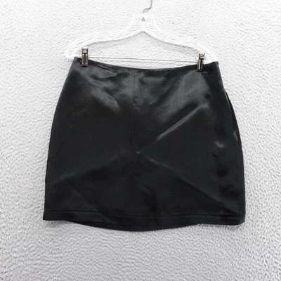 Banana Republic Black Satin Mini Skirt Size 8 Women Lined Elegant Party NWT - Image 1 of 4