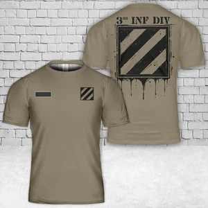 Custom Name US Army 3rd Infantry Division T-Shirt 3D - Bild 1 von 2