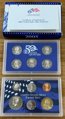 2005 UNITED STATES MINT  PROOF SET STATE QUARTERS - CA, MN, OR, KS AND WV - Image 1 of 4