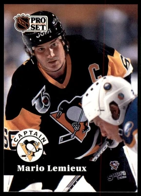 1991-92 PRO SET MARIO LEMIEUX PITTSBURGH PENGUINS #581 NM - Image 1 of 2