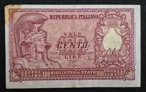 Italy - 100 Lire Note 1951, Free Shipping - Picture 1 of 2