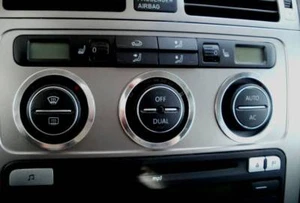D Chrom Gebläseschalterringe für Klimabedienung / VW Touran - Aluminium poliert - Picture 1 of 3