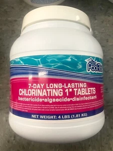 POOL TROL ONE INCH CHLORINE TABLETS - LASTS 7 DAYS (4 LBS) - Picture 1 of 1