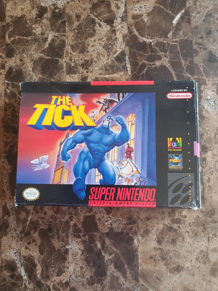 The Tick 1994 Rare Nintendo Game & Box + Holder No Instruction Book see pictures - Image 1 of 4