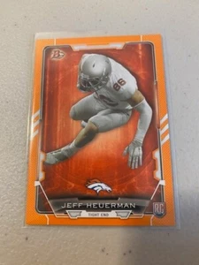 Bowman 2015 refractores cromados naranja #RCRAJHE Jeff Heuerman novato automático radiocontrol/299 - Imagen 1 de 2