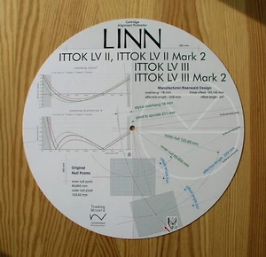 Linn Ittok LV II & LV III Custom Designed Tonearm Cartridge Alignment Protractor - Picture 1 of 7