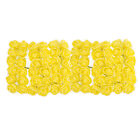 Artificial Rose Flower Heads, Yellow Mini Faux Flowers 0.8 Inch-1 Inch 72Pcs
