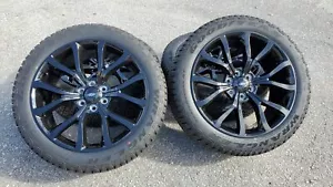 22" fits Ford F150 Wheels Expedition Style Gloss Black Rims A/T Tires Set 2020 - Picture 1 of 7