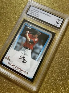 2011 Bowman George Springer ROOKIE #BDPP81 GEM PGA 10 MINT C STORE MORE RC LESEN - Bild 1 von 3