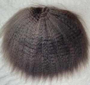 Stella yaki straight afro kinky black thick 100% human Hair lace front Wig - Picture 1 of 5