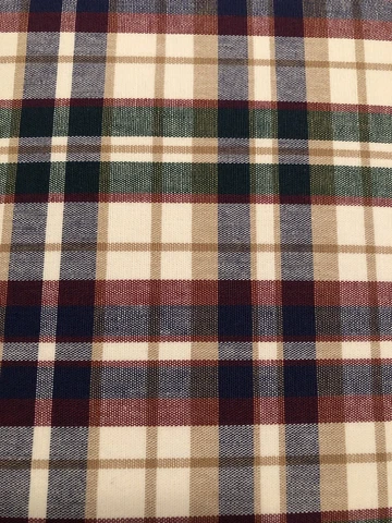 Longaberger Newspaper Basket Liner - Woven Traditions Plaid Cover