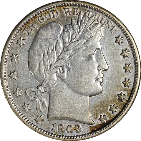 1903-S Barber Half Dollar Nice XF/AU Nice Eye Appeal Nice Strike Cover