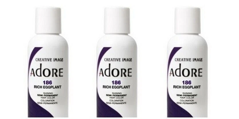 Adore Semi-permanent Hair Color 186 Rich Eggplant 4 Oz