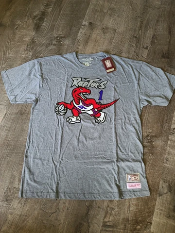 Tracy McGrady #1 retro toronto raptors MITCHELL & NESS grey JERSEY shirt 2x rare Cover