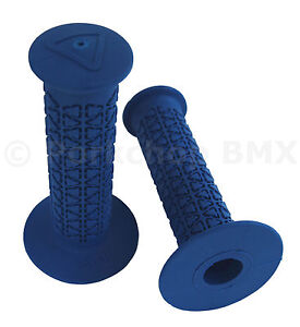 AME old school BMX ROUNDS bicycle grips - BLUE *MADE IN USA*