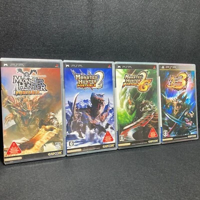 PSP Monster Hunter Portable 1st 2nd 2nd G 3rd 4set Tested Capcom From Japan - Image 1 of 4