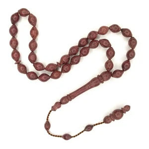 Cuentas de oración de madera de corazón púrpura turco Tasbih Morgul Tesbih Tasbeeh Worry 419 - Imagen 1 de 12