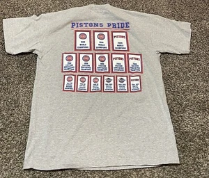 Detroit Pistons NBA Exclusive Collection  Gray T-shirt Large “Pistons Pride” - Picture 1 of 3