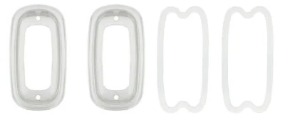 Biseles y juntas de luces traseras de aluminio anodizado estampado para camioneta Chevrolet GMC 60-66 Foto 1 de 4