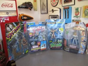 LOT OF 4 ACTION FIGURES IN BOX, SPAWN EMEN,MARVEL LEGENDS EMMA FROST - Picture 1 of 4