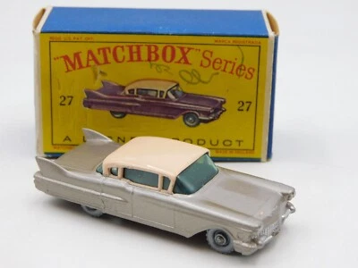 Lesney Matchbox 27 Cadillac Sixty Special SPW vintage die cast NMint in box - Immagine 1 di 4