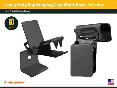 Clips de alfombra de alta resistencia negro mate 10 piezas ENLACES Foto 1 de 4