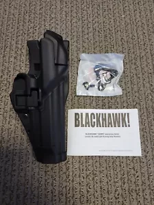 BLACKHAWK L3 SERPA DUTY HOLSTER CZ 75C Compact In BLACK - Right Hand - Picture 1 of 1
