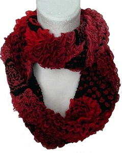 LOOP SCHLAUCHSCHAL SCHAL SCARF RUNDSCHAL CRINKLE GERAFFT ELASTISCH BUNT - Bild 1 von 6