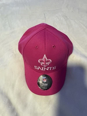 NUEVO CON ETIQUETAS Niños NFL Curve Facturado Nuevo Orlean Saints Rosa Sombrero Ajustable $14 Foto 1 de 4