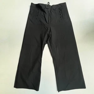 Vintage US Navy Pants Mens 36R Cracker Jack Wool Wide Leg Blue Enlisted Uniform - Picture 1 of 10