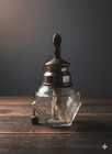 Miniatur Öl-Lampe  Nachtlicht Klar-Glas mit Löscher Ketter,  Vintage Deko