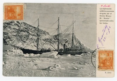 P81/29/RC ANTÁRTICO 1904 FOTO POSTAL DE “ESCOCIA” BARCO EXPLORADOR ARGENTINA Foto 1 de 2