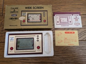 NINTENDO GAME AND & WATCH Chef w/BOX & Manual Booklet 1981 JAPAN