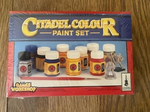 Games Workshop 1994 Set Pittura a Colori Cittadella Vintage SCATOLA SIGILLATA Warhammer - Foto 1 di 4