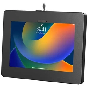Locking iPad Wall Mount – CTA Anti-Theft Tablet Wall Medium Size Tablets Black - Picture 1 of 8